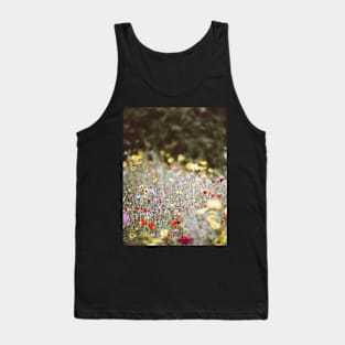 Flowers, Field, Nature, Neutral, Landscape,Scandinavian art, Modern art, Wall art, Print, Minimalistic, Modern Tank Top